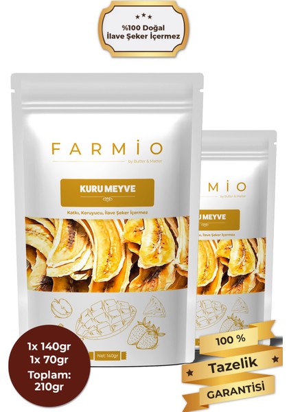 Şekersiz Kurutulmuş Muz – 210GR – Doğal ve Katkısız