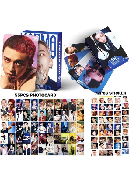 Stray Kıds Hyunjin '' Karma '' Çift Yön Baskılı Lomo Card Seti modelleri