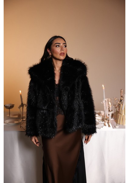 Çıtçıtlı Simli Kürk Ceket fiyatları