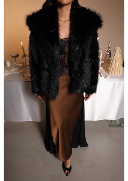 Çıtçıtlı Simli Kürk Ceket modelleri