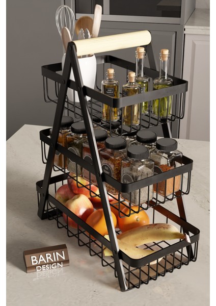 3 Katlı Metal Telli Mutfak Düzenleyici Raf – Çok Amaçlı Organizer fırsatları