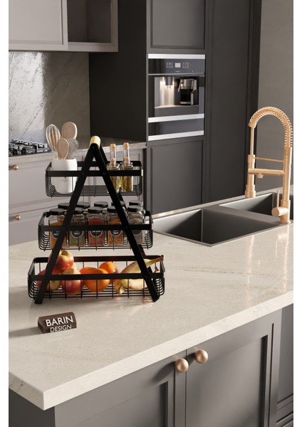 3 Katlı Metal Telli Mutfak Düzenleyici Raf – Çok Amaçlı Organizer indirimleri