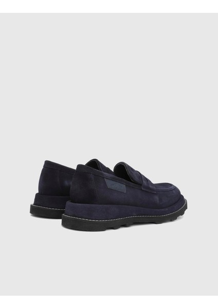 Leyn Hakiki Süet Deri Lacivert Erkek Loafer Ayakkabı fırsatları