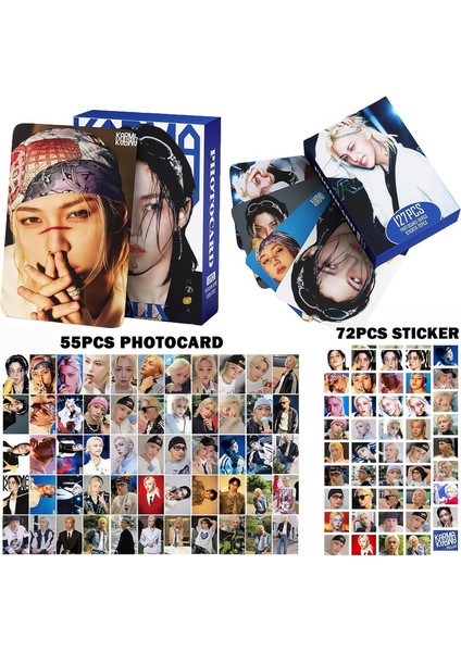 Stray Kıds Felix '' Karma '' Çift Yön Baskılı Lomo Card Seti modelleri