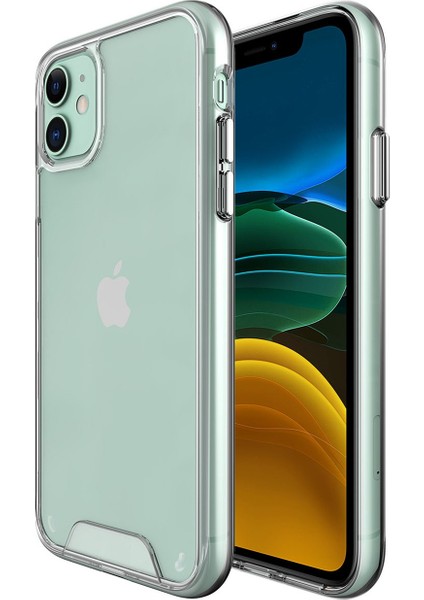 iPhone 11 Nebula Aqua Transparan Ultra Şeffaf Kılıf Çizilmeye Dayanıklı Tam Kapsamlı Koruma