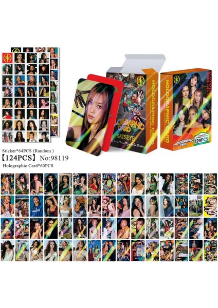 Katseye '' Beautiful Chaos '' Çift Yön Baskılı Hologramlı Lomo Card Seti fiyatları