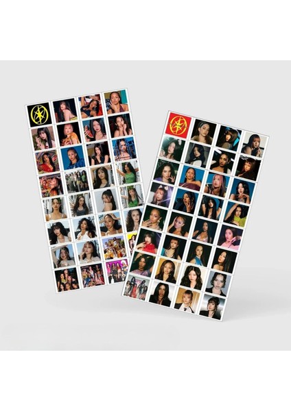 Katseye '' Beautiful Chaos '' Çift Yön Baskılı Hologramlı Lomo Card Seti modelleri