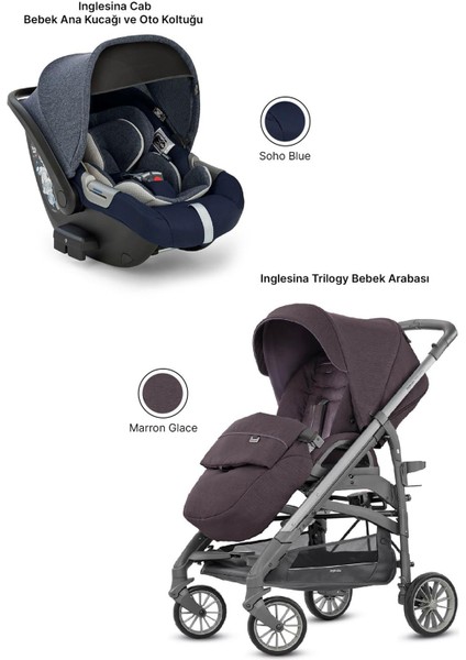 Trilogy Tek El ile Açılan Çift Yön Bebek Arabası ve Cab Ana Kucağı Hediyeli fiyatları