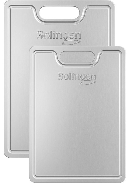 Paslanmaz Çelik Kesme Tahtası 2 Adet Yüzey modelleri