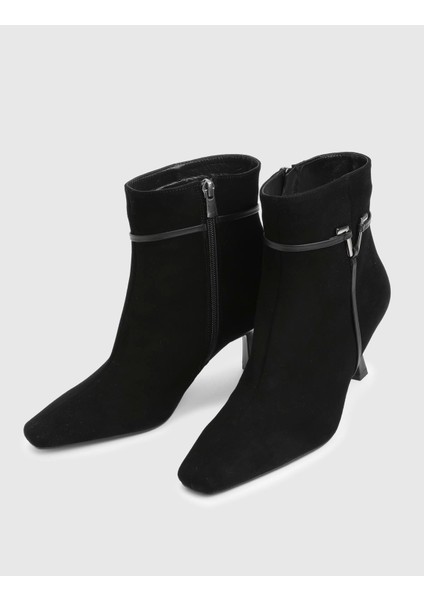 Lekis Hakiki Süet Deri Siyah Kadın Topuklu Bot fiyatları