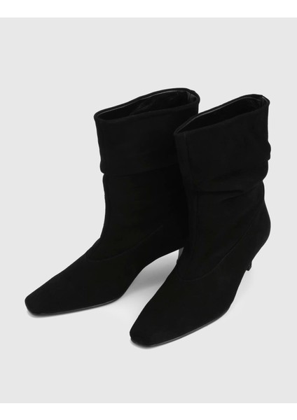 Playa Hakiki Süet Deri Siyah Kadın Topuklu Bot fiyatları