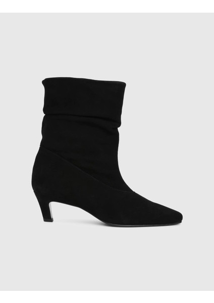 Playa Hakiki Süet Deri Siyah Kadın Topuklu Bot modelleri