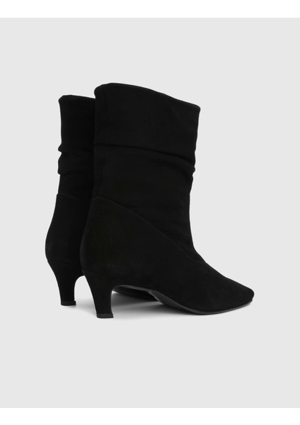 Playa Hakiki Süet Deri Siyah Kadın Topuklu Bot fırsatları