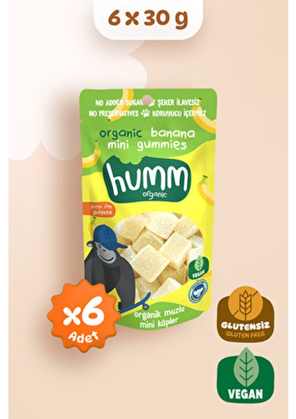 Organik Glutensiz Vegan Mangolu Mini Küpler Atıştırmalık Paketi - 6 Adet Doğal İçeriklerle fırsatları