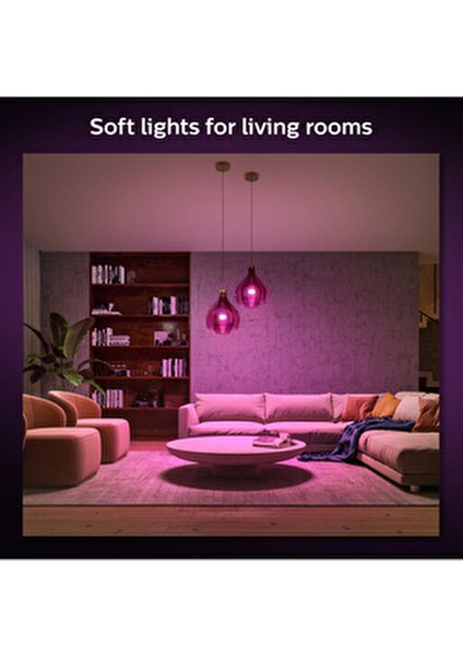 Huewca Renkli Akıllı Ampul Başlangıç Seti 9-75W 2'li E27 Bluetooth Özellikli