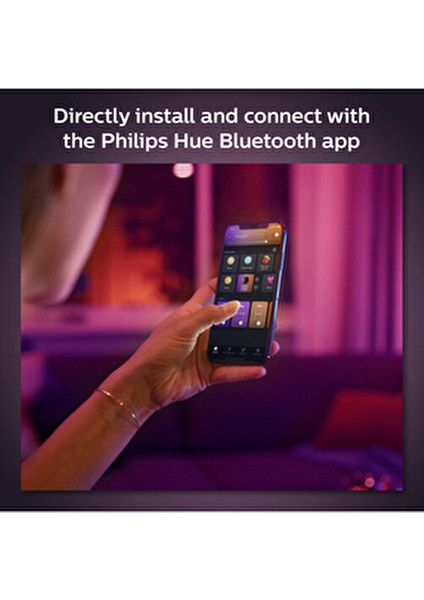 Huewca Renkli Akıllı Ampul Başlangıç Seti 9-75W 2'li E27 Bluetooth Özellikli