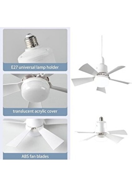 CT-1155 82W Karayel Fan LED Ampul E27 Duy Tipi Dimlenebilir Beyaz Işık Renkli