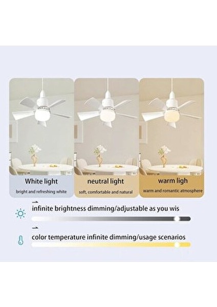 CT-1155 82W Karayel Fan LED Ampul E27 Duy Tipi Dimlenebilir Beyaz Işık Renkli