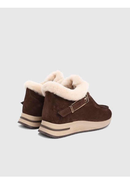 Gyles Hakiki Süet Deri Kahverengi Kadın Bot fırsatları