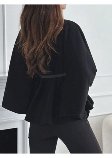 Hakim Yaka Kemer Detaylı Siyah Kemer Secenekli Kaşe Panço Kahve Rengi Kemer indirimleri