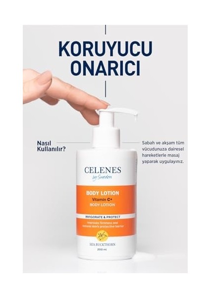 Celenes Sea Buckthorn Vücut Losyonu Tüm Cilt Tipleri (200 Ml) modelleri