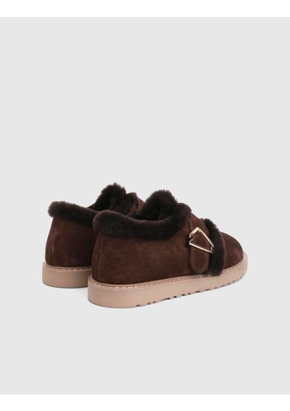 Arya Hakiki Süet Deri Kahverengi Kadın Loafer fırsatları