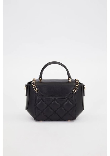 Siyah Dikdörtgen Metal Kilit Omuz Çantası 930428 modelleri