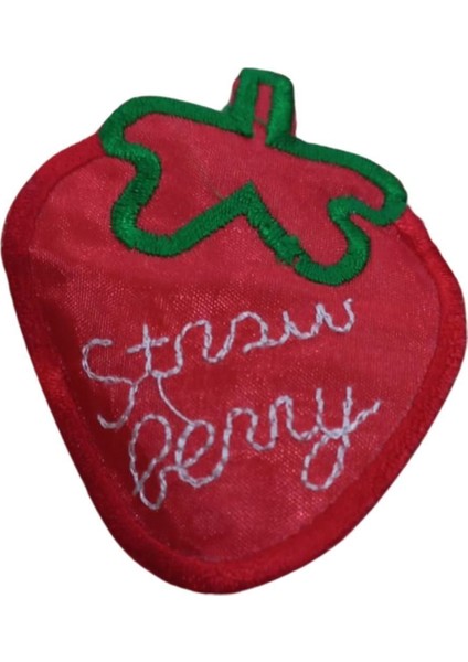 Aplike Ütü ile Yapışan Büyük Çilek Desen