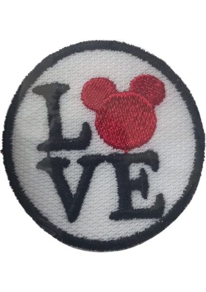 Aplike Ütü ile Yapışan Love Pati Arma 4 cm