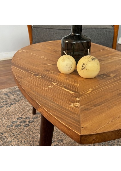 Ahşap Orta Sehpa Yaprak Şekilli Salon Dekorasyonu