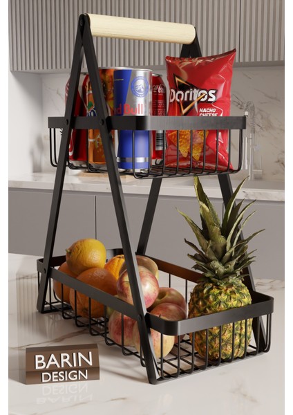 Iki Katlı Metal Telli Mutfak Düzenleyici Raf Organizer – Meyve, Atıştırmalık, Içecek ve Sebze Standı modelleri