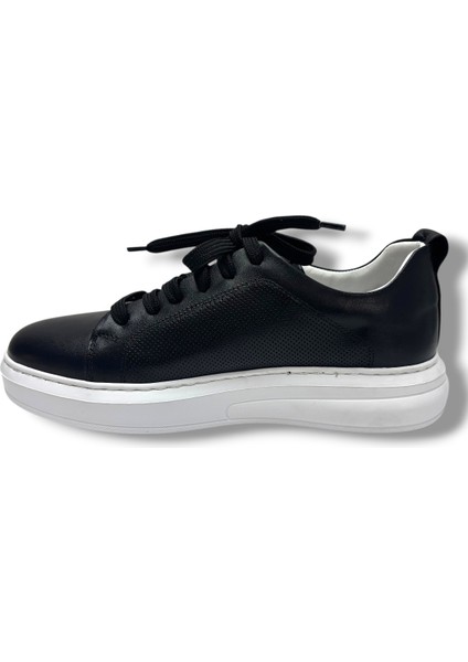 413-26 Hakiki Deri Anatomik Taban Erkek Ayakkabı Siyah Beyaz modelleri