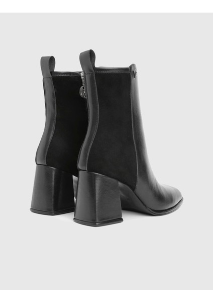 Jona Hakiki Süet Deri Siyah Kadın Topuklu Bot fırsatları