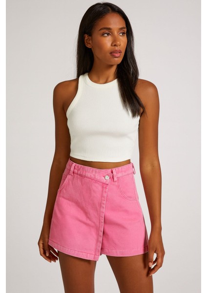 Kadın Pembe Şort Etek