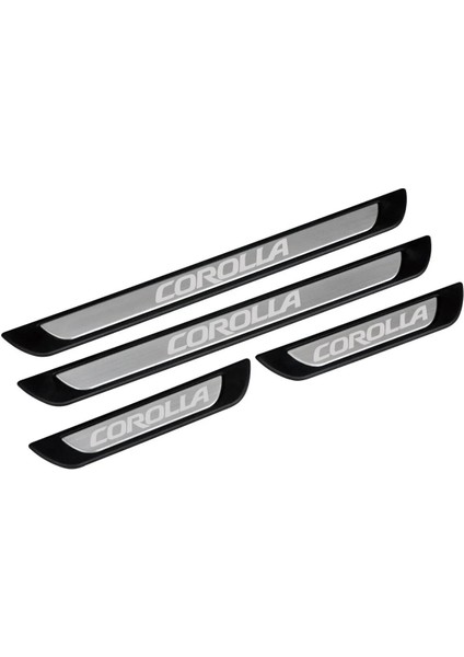 Toyota Corolla Tüm Modeller Uyumlu Krom Kapı Eşiği 4 Parça Paslanmaz Çelik Kapı Koruma Seti modelleri