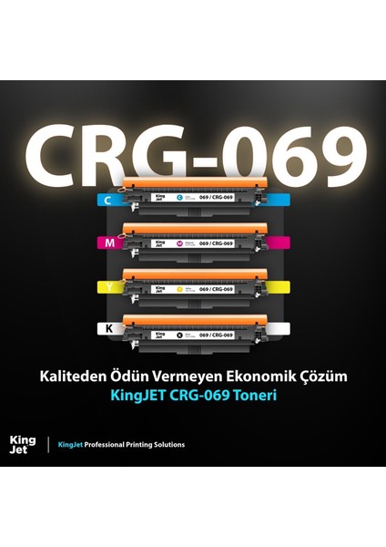 Uyumlu LBP673CDW Kingjet CRG-069 Çipli Muadil Toner 4'lü Set fiyatları