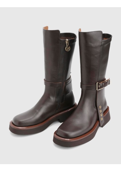 Vlad Hakiki Deri Kahverengi Kadın Bot fiyatları