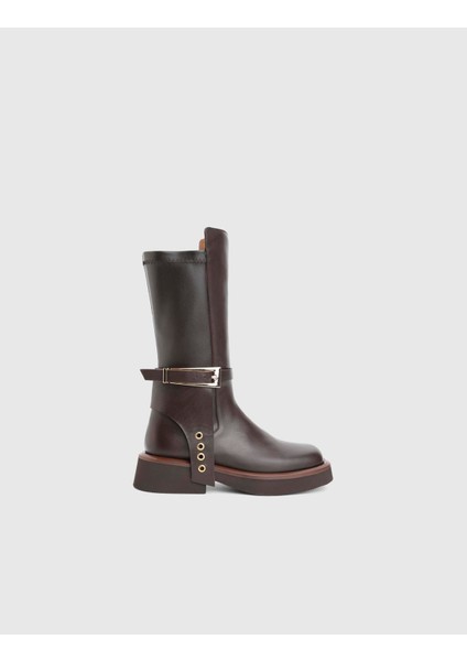 Vlad Hakiki Deri Kahverengi Kadın Bot modelleri