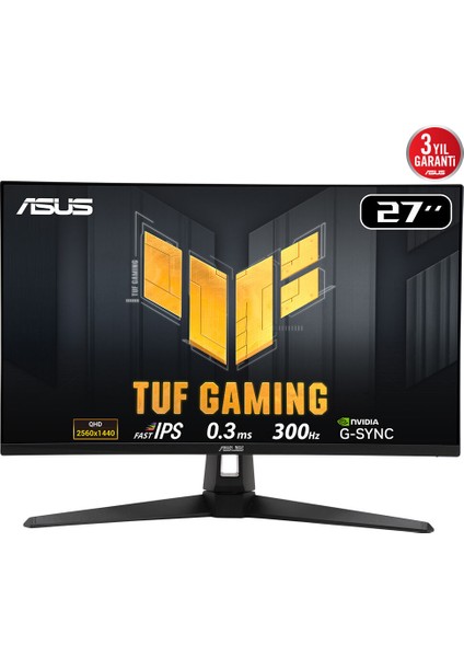 Tuf Gamıng VG27AQM5A 27" 0.3ms 300Hz 2k Qhd Dp/hdmı/usb Vesa IPS LED Gamıng Monıtor
