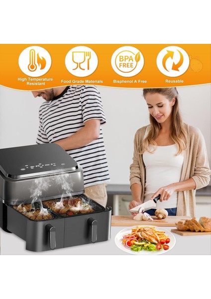 Sikon Sıçrama Koruyucuları, Phips Airfryer 3000 Çift Sepet 5000 Serisi Çift Sepet NA350 NA550 3l ile Uyumlu (Yurt Dışından) fiyatları