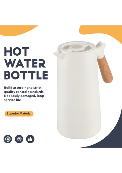 1l Cam Astar Termos Sıcak Su Sürahisi Ev Ofis Yalıtım Sızdırmaz Sıcak Su Potu Kahve Çay Için Termal, Beyaz (Yurt Dışından) fırsatları