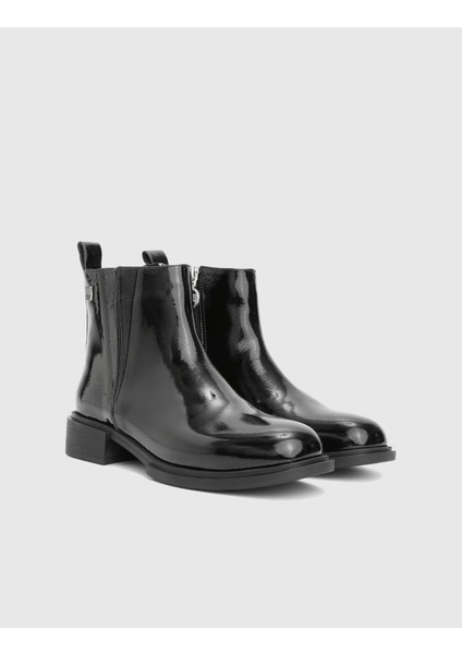 Fetty Hakiki Rugan Deri Siyah Kadın Bot