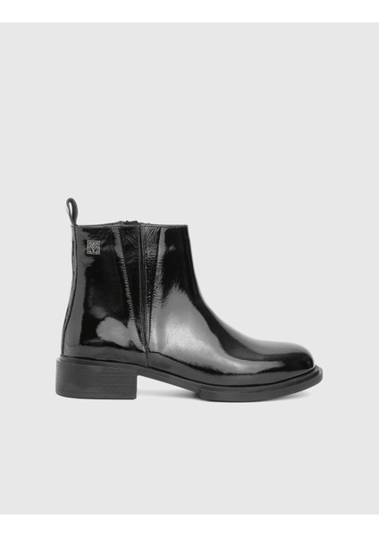 Fetty Hakiki Rugan Deri Siyah Kadın Bot modelleri