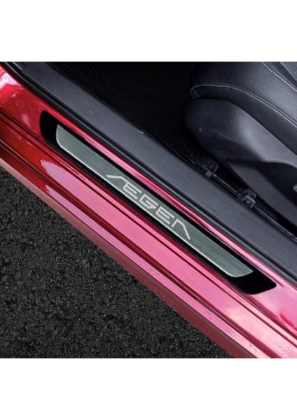 Fiat Egea 2015 ve Üzeri Uyumlu Krom Kapı Eşiği 4 Parça – Paslanmaz Çelik + Abs Kapı Koruma Seti