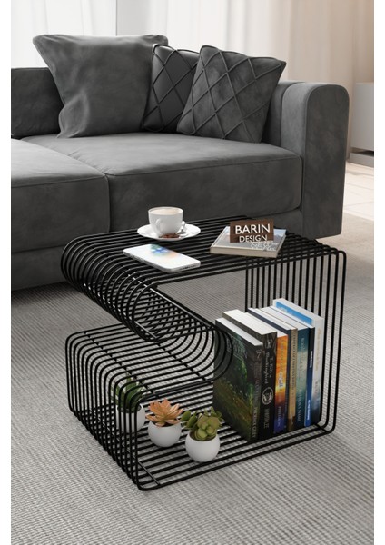 Modern Metal Tel Orta Sehpa Yan Sehpa – Orta Sehpa ve Dekoratif Salon Masası