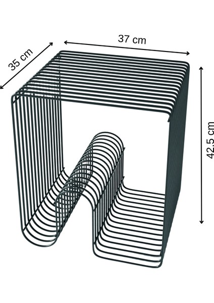 Modern Metal Tel Orta Sehpa Yan Sehpa – Orta Sehpa ve Dekoratif Salon Masası