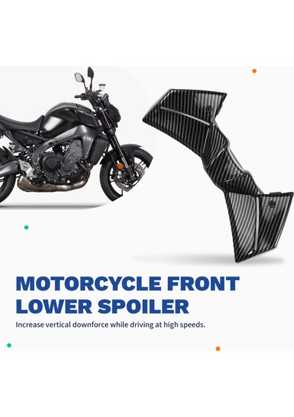 Motosiklet Ön Spoiler Downform Yamaha Mt-09 MT09 2024-2025 Için Yamaha Için Frontal Frontal Frontal Winglet Aerodinamik Kanat A (Yurt Dışından) fırsatları