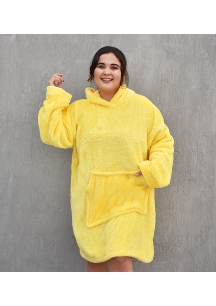 Kapüşonlu Peluş Giyilebilir Battaniye – Ultra Yumuşak Oversize modelleri