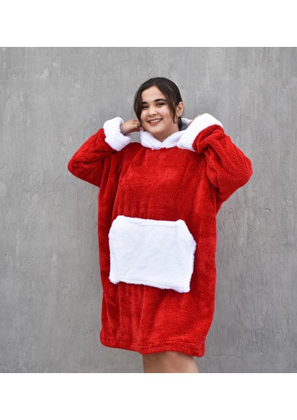 Kapüşonlu Peluş Giyilebilir Battaniye – Ultra Yumuşak Oversize modelleri