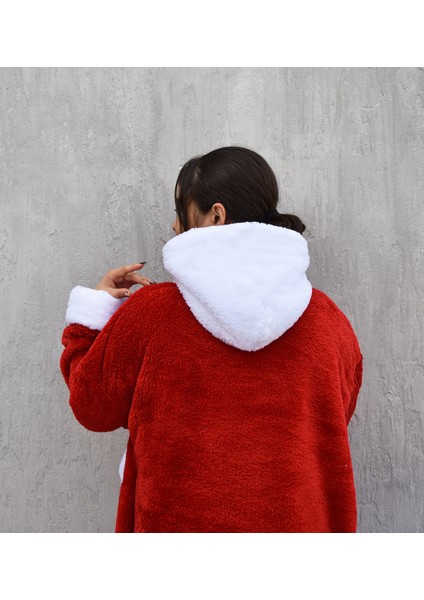 Kapüşonlu Peluş Giyilebilir Battaniye – Ultra Yumuşak Oversize fırsatları